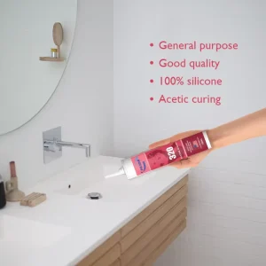 Neutral-Cure Clear Silicone Sealant 280ml 100% Silicone Waterproof Mildew Resistant for RV Roof and Woodworking Construction