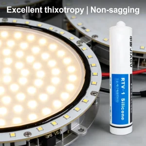 Neutral Cure Semi flowable Silicone Adhesive Sealant For Electronic Metal Plastic & Polyester Bonding