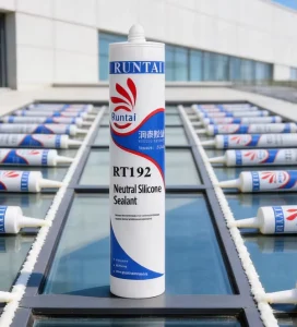 Neutral Cure White Silicone Adhesive Sealant 300ml for Door Window Glass Transportation Use