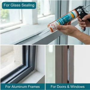 Neutral Glass Sealant 280ml Transparent Type for Window Installation Curtain Wall Projects and Edge Protection