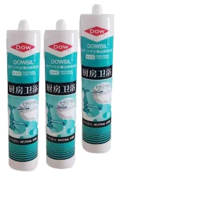Neutral Mildew-Proof Glass Glue Silicone Sealant for Waterproof Kitchen and Bathroom Applications, Black, White, and Transparent