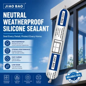 Neutral Silicone Adhesive for Doors Windows Curtain Walls Weatherproof Waterproof Construction Sealant PU Sealant 600ml