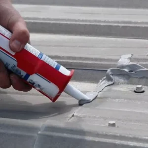 Neutral Silicone Roof Sealant for Metal Roof Gutter Leak Repair 300ml Gray Anti Aging Weatherproof Roof Waterproof Sealant