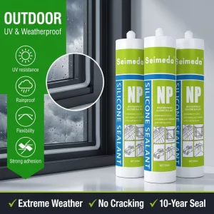 Neutral Silicone Sealant Non Corrosive Weatherproof Adhesive for Window Door Frame Installation Glass Glue Joint Sealing Caulk