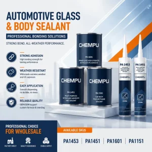 Non-Sag Auto Windshield Glue Bonding Anti-Leak Low-Odor PU Sealant for Fleet Repair Weatherproof Windshield Sealant