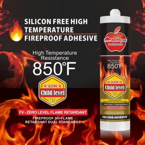 Non Toxic High Temperature Resistant Flame retardant Silicone Sealant Strong Bonding Insulation Adhesive Fireproof Board Window