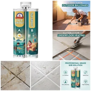 Non-Yellowing Epoxy Solvent-Free Tile Grout Double-Component Sealer UV-Resistant Joint Filler for Construction and Outdoor Use