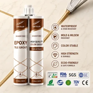 OEM ODM Epoxy Tile Grout Sealant Waterproof Moisture-Resistant UV-Resistant Self-Adhesive for Kitchen and Bathroom