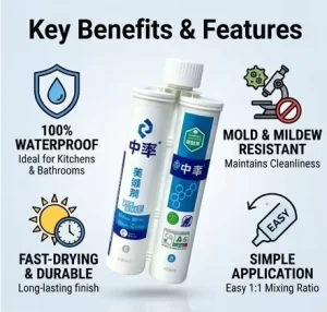OEM/ODM Factory Supplier 400ml Double Tube Epoxy Sealant for Tile Grouting Construction Use Non-Shrink Fast-Curing Mixture