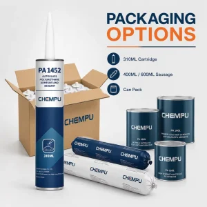 OEM Supply 1K PU Auto Glass PU Sealant Sealing Fast Cure Low Odor PU Adhesive for Auto Repair Shops Resilient PU Sealant