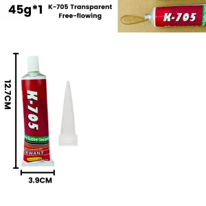 OEM Suppored K 705 Transparent One Component RTV Waterproof Heat Resistant Silicone Rubber Sealant Insulated Sealing Glue 45g