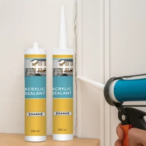 OEM White Water based Acrylic One Component Adhesives Sealants for Woodworking Packing Construction Customized Packaging Free