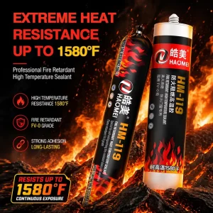 One Component Fireproof Silicone Sealant Adhesive for Construction Woodworking and Packing