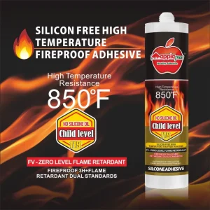 Organic Silicone Fireproof Structural Sealant High Heat Resistant for Aluminum Door Window Frame Fire Insulation Construction
