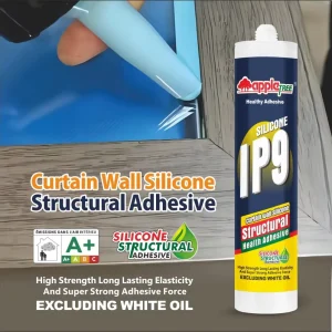 Outdoor Building Curtain Wall Silicone Structural Sealant Anti-Crack Weather Resistant Glass Bonding Glue