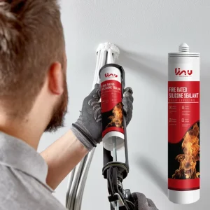 Ozone-Resistant 600ml Red Fireproof High-Temperature Fire-Rated Silicone Sealant