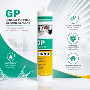 PINSU GP Neutral Silicone Sealant Quick Dry Waterproof Glass Adhesive for Door Window Aluminum Weatherproof Sealant