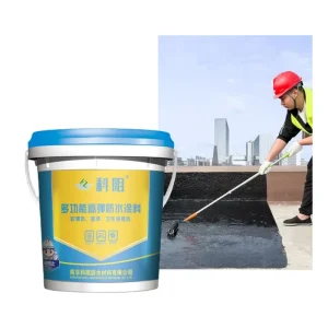 PU Water-Based Liquid Rubber Waterproofing Coating for Building Roofs, High Elongation