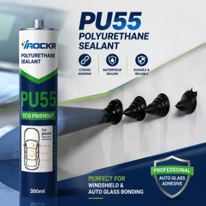 PU55 Black Windshield Adhesive Polyurethane Sealant for Car Auto Glass Bonding