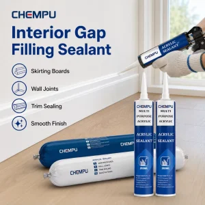 Paintable Acrylic Caulk and Wall Filler for Door Frames