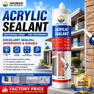 Paintable Acrylic Silicone Sealant for Window, Wall, Crack, and Gap Repair and Sealing
