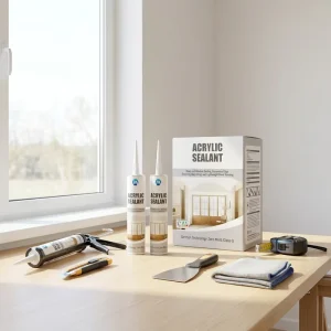 Acrylic Sealant for Construction and DIY Projects, 1-Part, Mildew-Resistant and Weatherproof