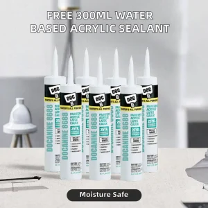 Paintable Low-Odor Waterborne Acrylic Sealant for Drywall, Trim, and Interior Wall Gaps