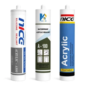 Paintable White Water Based Flexible Anti Crack Gap Filler Window Door Trim Construction Latex Caulk Acrylic Silicone Sealant