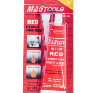 Permate X Red Color High Temp Resistance Acidic Neutral Adhesive Sealant 3 Oz. RTV Silicone Gasket Construction Transportation