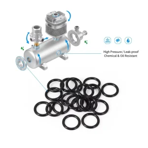 Pneumatic System Rubber Seal Ring for Air Compressor Cylinder, Manifold and Connector, High-Pressure Chemical-Resistant
