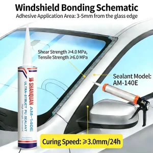 Polyurethane Structural Sealant for High-Speed Rail and Metro Vehicle Windshields