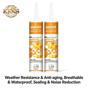 Q101 100% Silicone Sealant for Construction and Bathroom Use, Anti-Mold, Building Materials Bonding Adhesive
