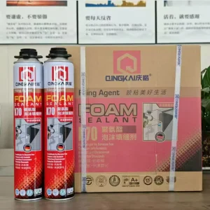 Qingkai K70 High Expansion Duct Sealing Soundproofing Thermal Insulation Construction Strong Silicone Foam Sealant China
