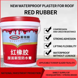 Red Elastomeric Rubber Liquid Waterproof Coating for Roof Wall Bathroom and Kitchen
