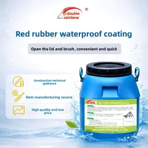 Red Rubber Waterproof Sealant Alkali Fire Resistant Waterborne Liquid Coating for Roofs and Interior Walls