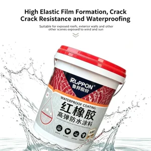 Red Silicone Waterproof Coating with High Elasticity UV Resistant Liquid Sealant for Wall Applications