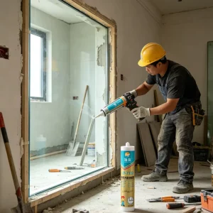 Reinforced Anti Aging Weatherproof Eco-friendly Woodworking High Rise Building Glass Curtain Wall Safe Sealing Silicone Glass