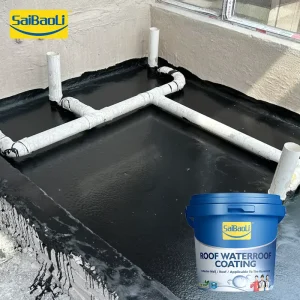 Rubber Waterproof Roof Paint Flexible Outdoor Roofing Coating Leak Prevention for Flat and Sloped Roofs