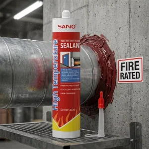 SANVO Safety Certified High Temperature Resistant Fire Retardant Adhesive & Sealant Fire Proof Silicone Sealant For HVAC