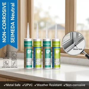 SEIMEDA Neutral Silicone Sealant Non Corrosive Weatherproof Sealant for Metal UPVC Window Door Frame Installation Glue