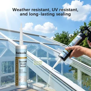 SEIMEDA OEM Waterproof High Quality General Purpose 100% Silicone Sealant 300ml Black Mixed RTV One Component Glue Construction