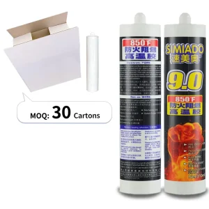 SIMIADO High Temperature Weatherproof 30cm*20cm*24.5cm Adhesive Sealant Flame Retardant Porcelain White Silicone Sealant