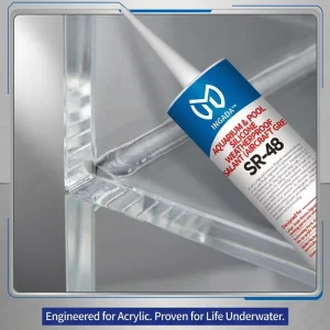 SR-48 Construction Silicone Aquarium Pool Weatherproof Sealant 300ml Cartridge High Strength Low Odor