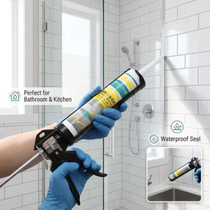 SV818 Mold-Proof Anti-Fungus Neutral-Curing Clear Silicone Sealant for Bathrooms