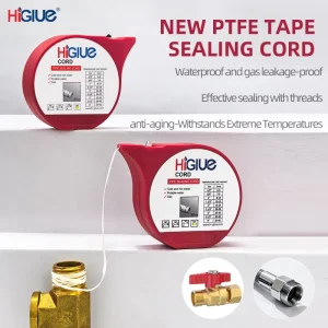 Sample Free Pipe Thread Sealing Cord Red Re Adjustable 45° Back Turn Seal for Gas Potable Water Plastic & Meta Pipe Thread Joint