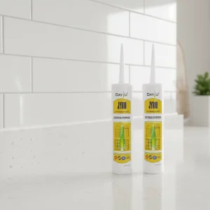 Silicone Caulking Sealant for Interior and Exterior Door and Window Frame Installation and Repair