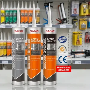 Silicone Sealant Adhesive, Acetic Silicone, Weather-Resistant Multi-Purpose Sealing