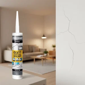 Siliconized Acrylic Caulk Almond Multi-Purpose Interior Exterior Sealant For Wood Metal Glass Tile Fast-Drying