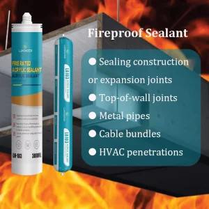 Single Component Water-Based 4-Hour Fire-Rated Acrylic Sealant Caulk for Wall Ducts