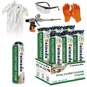 Spray Foam Kit with Cleaner, Goggles, Gloves, and Gown, 1/6/12 Pack